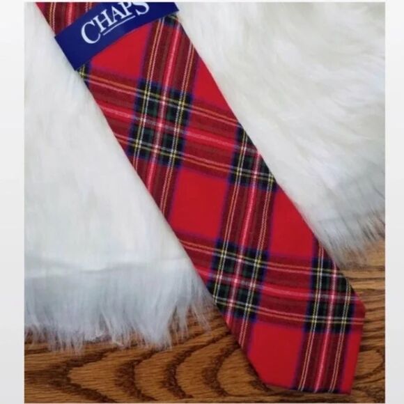 New Men Red Plaid Necktie Acce - Picture 5 of 14